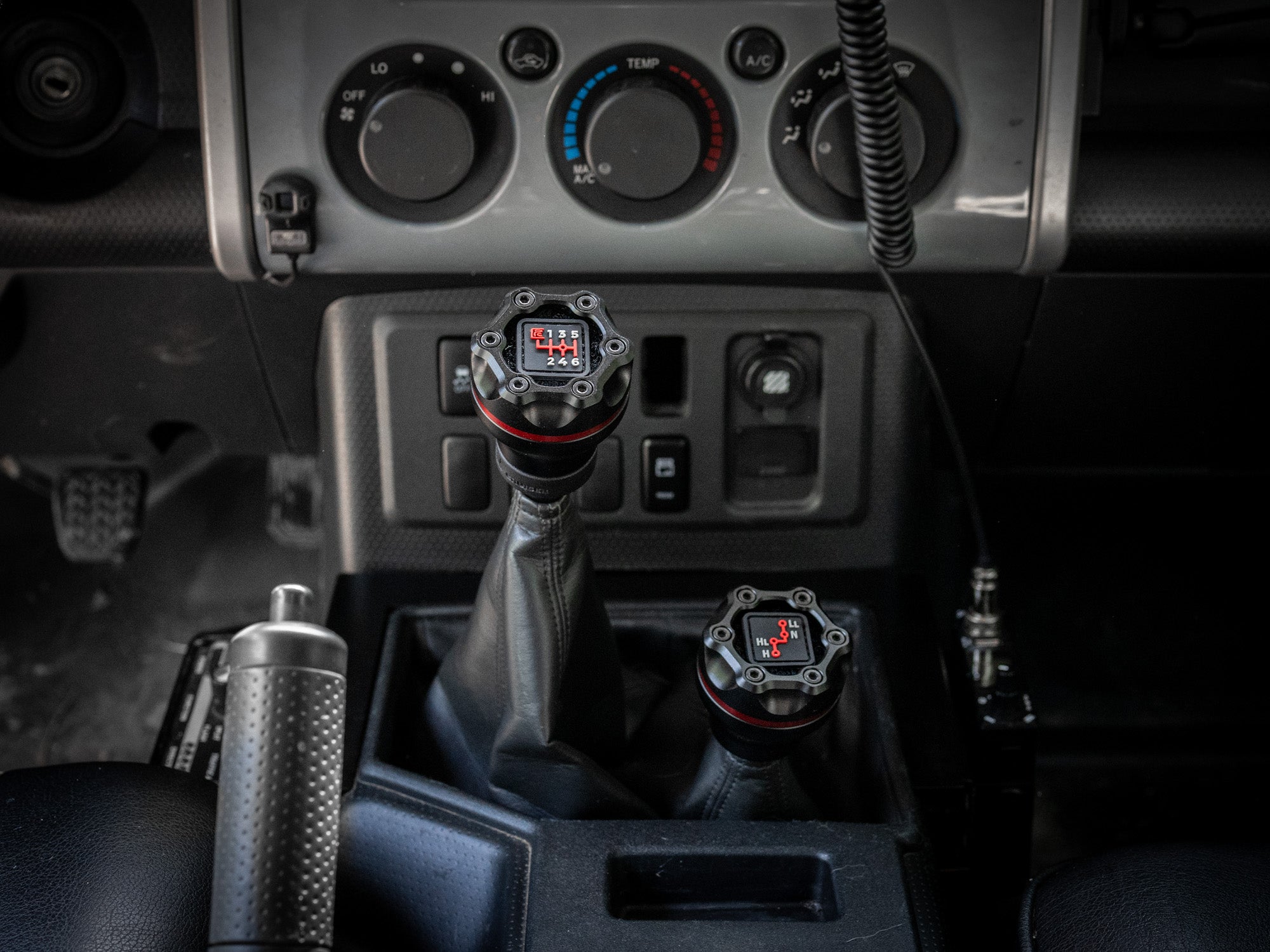 Sickspeed JDM Black Ol' Skool Shift Knob & Transfer Case Set For FJ Cruiser Auto